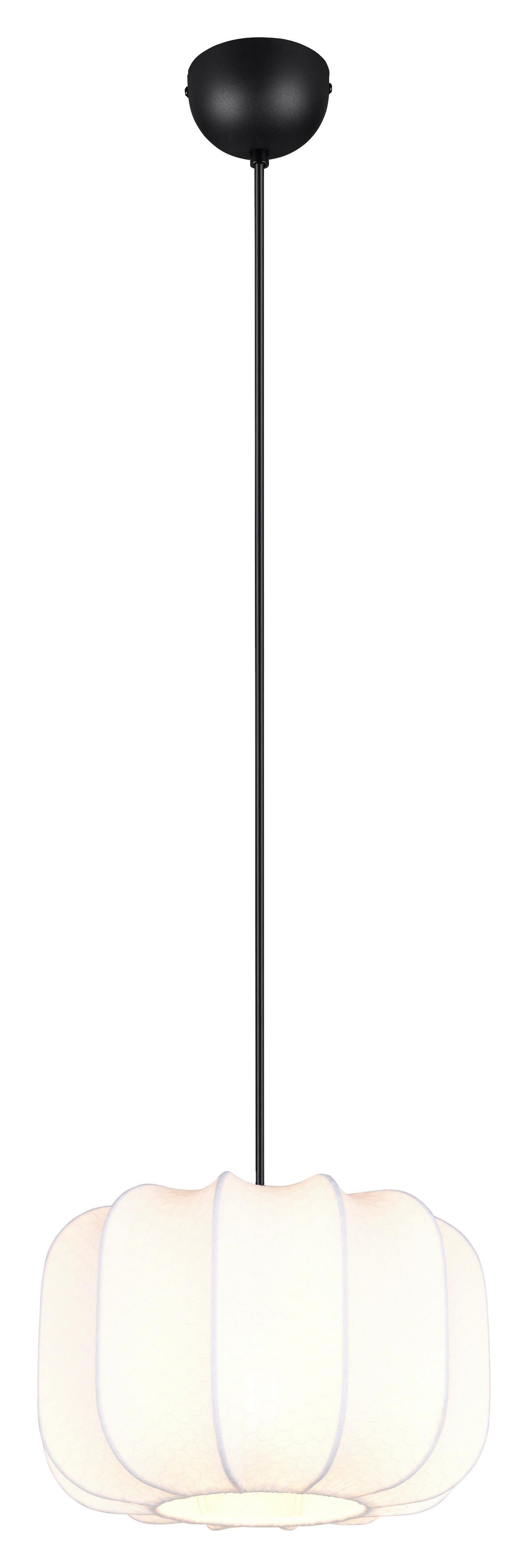 Hängeleuchte Birgit Weiß max. 10 Watt - Weiß, MODERN, Kunststoff/Textil (25/150cm) - Mömax
