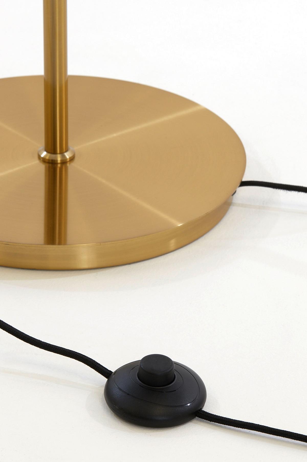 LAMPA STOJĄCA MAGDALA - kolor złoty, Design, metal (42/20/182cm) - Light & Living