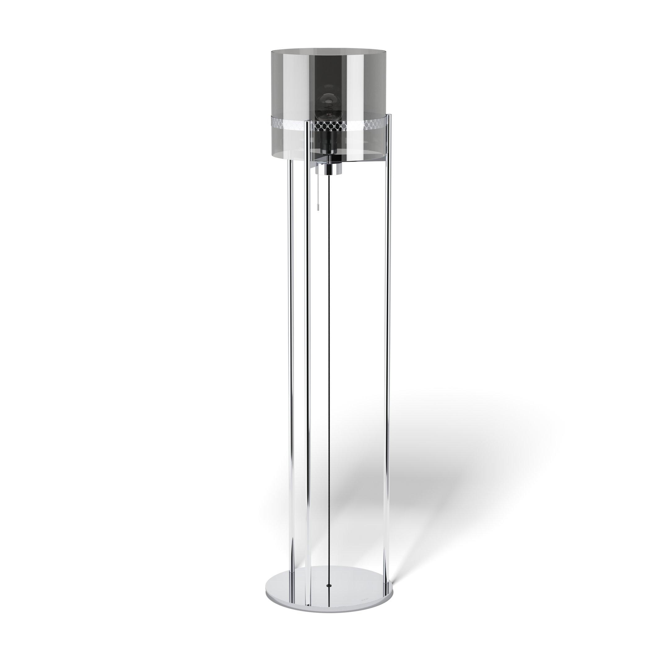 LAMPA STOJĄCA 34206* ROUND LIGHTS JOOP! - czarny/przezroczysty, Design, metal/szkło (30/146cm) - Joop!