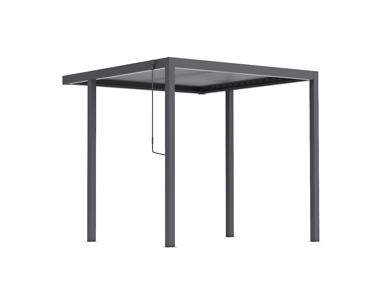 Pergola Origin, Antracit, 2,5x2,5m - antracit, Basics, kovina (258/235/258cm) - Gardenson