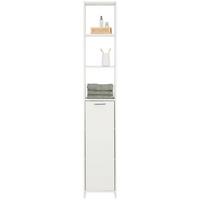 Hochschrank One in Weiss - Weiss/Grau, Modern, Holzwerkstoff/Kunststoff (33/195/21cm) - Mömax