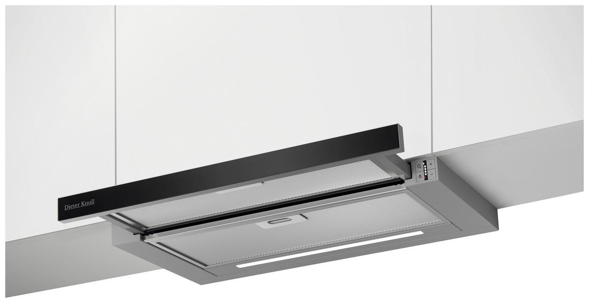 Dunstabzugshaube DK6HP661B - Edelstahlfarben/Schwarz, Basics, Metall (59,8/39,5/30cm) - Dieter Knoll