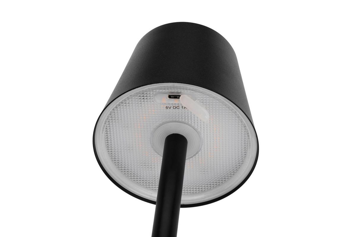 AKUMULATOROWA LAMPA STOJĄCA SEATTLE *SBN* - czarny, Konventionell, metal (20/117cm) - Novel