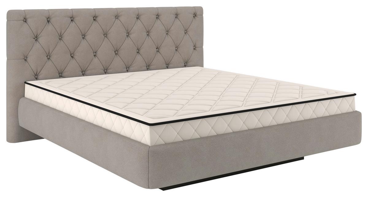 Polsterbett Pedro D Beige ca. 140x200cm - Beige/Schwarz, MODERN, Holz/Holzwerkstoff (140/200cm) - Mömax
