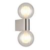 Badezimmer-Wandleuchte Ander Klar max. 10 Watt - Klar, KONVENTIONELL, Glas/Metall (10/12/26,5cm) - Globo