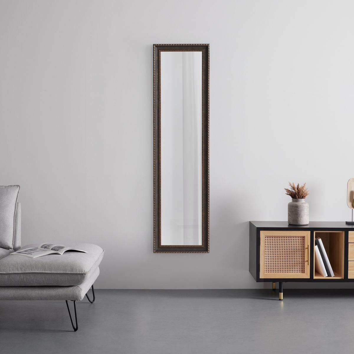 Wandspiegel Karma in Dunkelbraun - Dunkelbraun, Lifestyle, Glas/Kunststoff (42/162cm) - Mömax