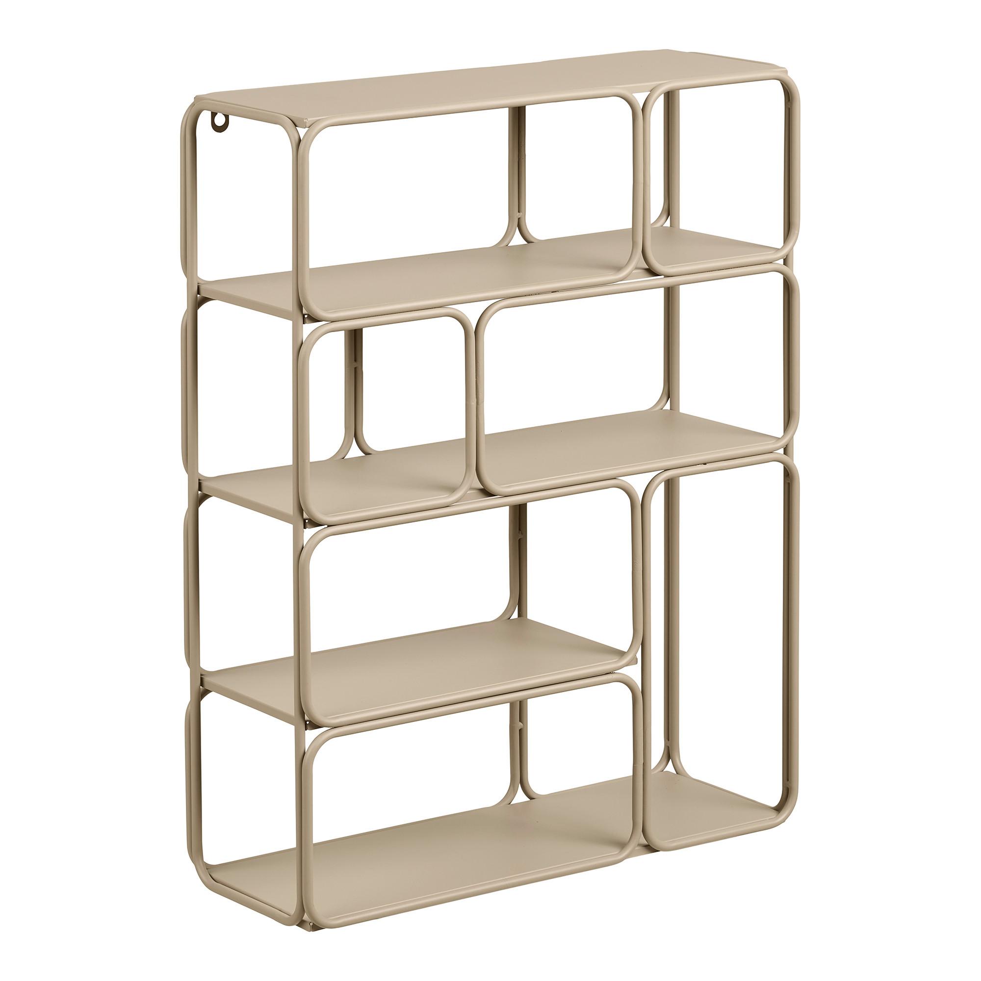 Wandregal Lanciano Beige - Beige, Design, Metall (48/64/18cm) - MID.YOU