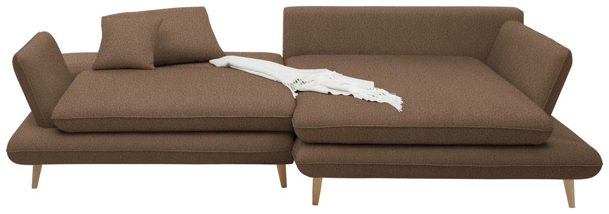 Kutna Garnitura Monte - cappuccino/prirodne boje, Romantično / ladanjski, tekstil/drvo (283/181cm) - Premium Living