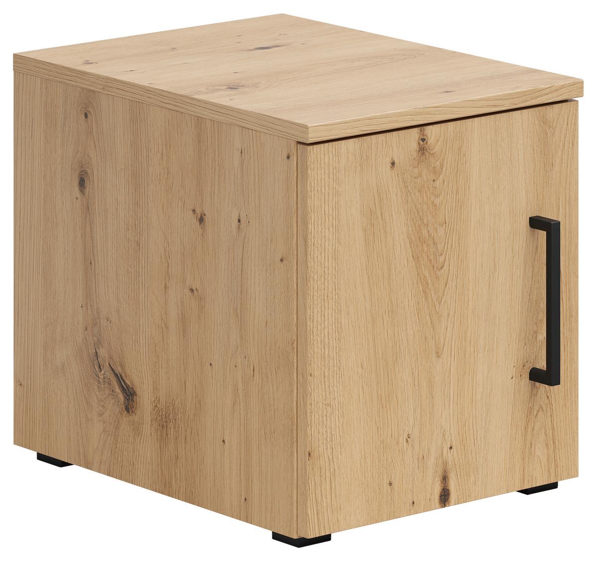 Aufsatzschrank Multistauraum Eiche Artisan - Schwarz/Eiche Artisan, MODERN, Holzwerkstoff/Kunststoff (30/35/40cm) - Mömax
