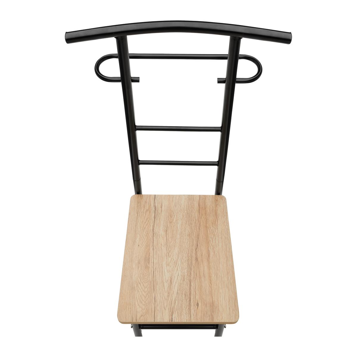 Kleiderständer in Schwarz/Eichefarben - Schwarz/Eiche San Remo, MODERN, Holzwerkstoff/Metall (46/109/46cm) - Mömax
