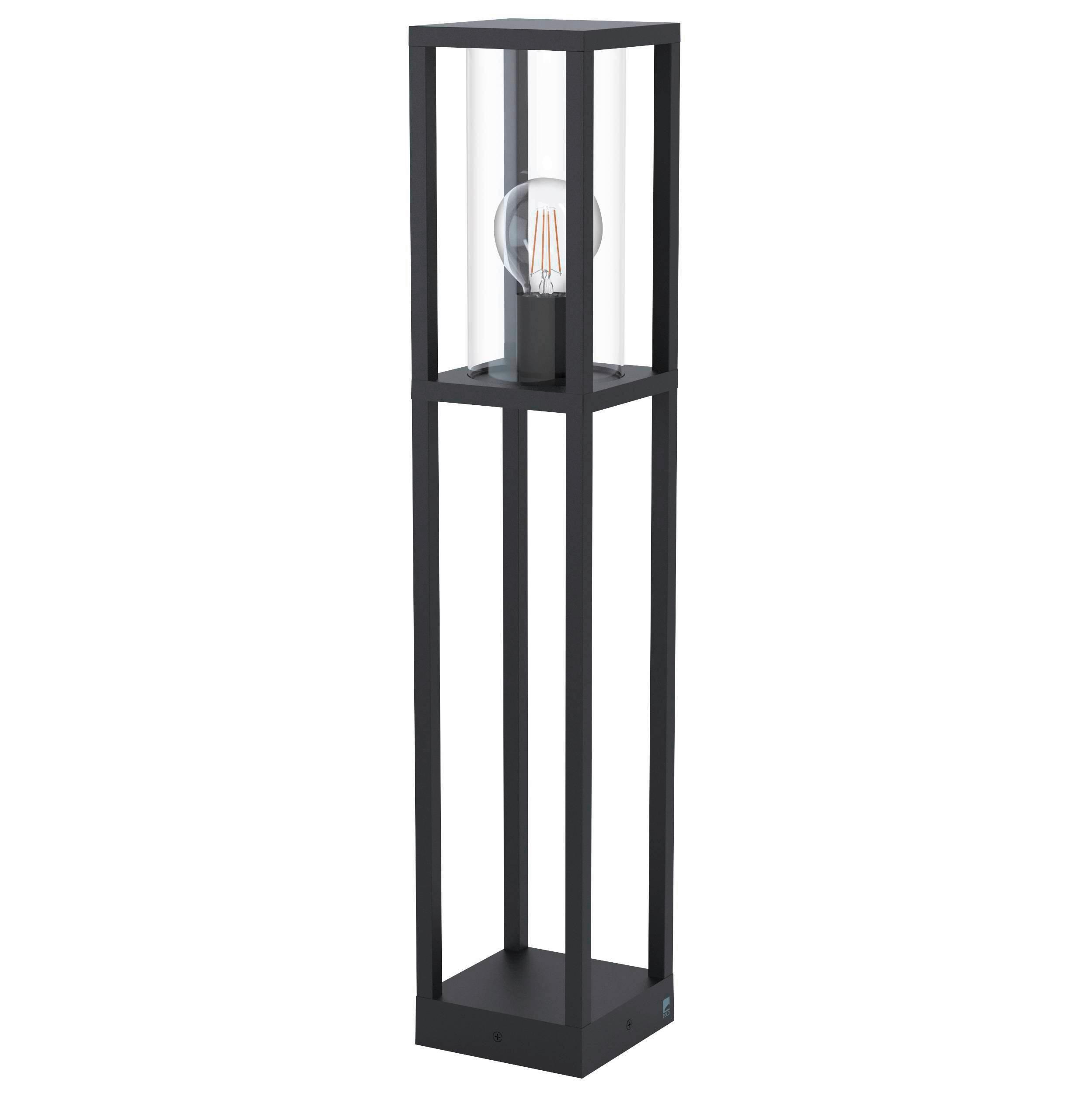 Aussenstehleuchte 98715* Cascinetta - Klar/Schwarz, Design, Glas/Metall (15/15/79,5cm) - Eglo