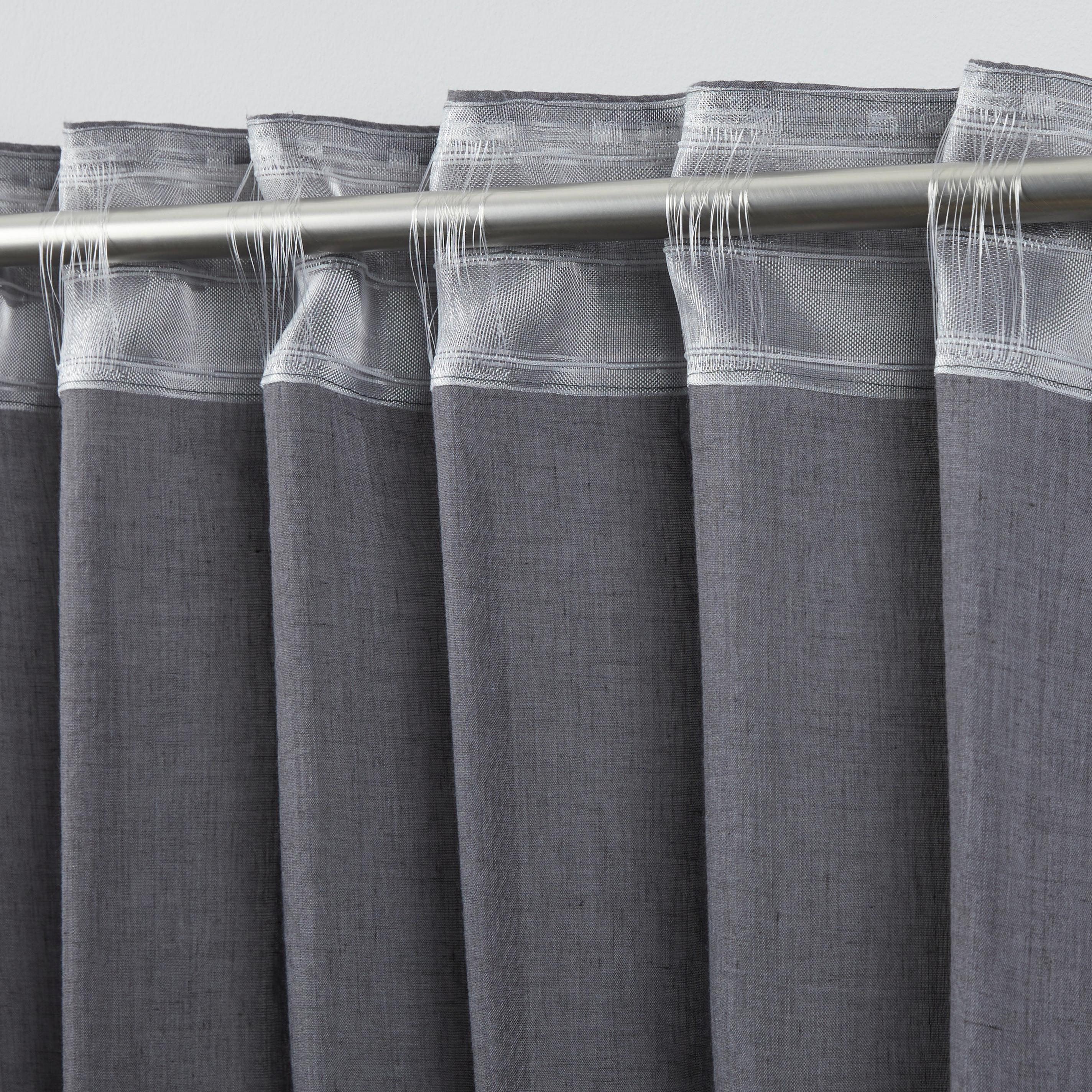 GARDINLÄNGD RAMONA - antracit, Modern, textil (135/245cm) - Modern Living