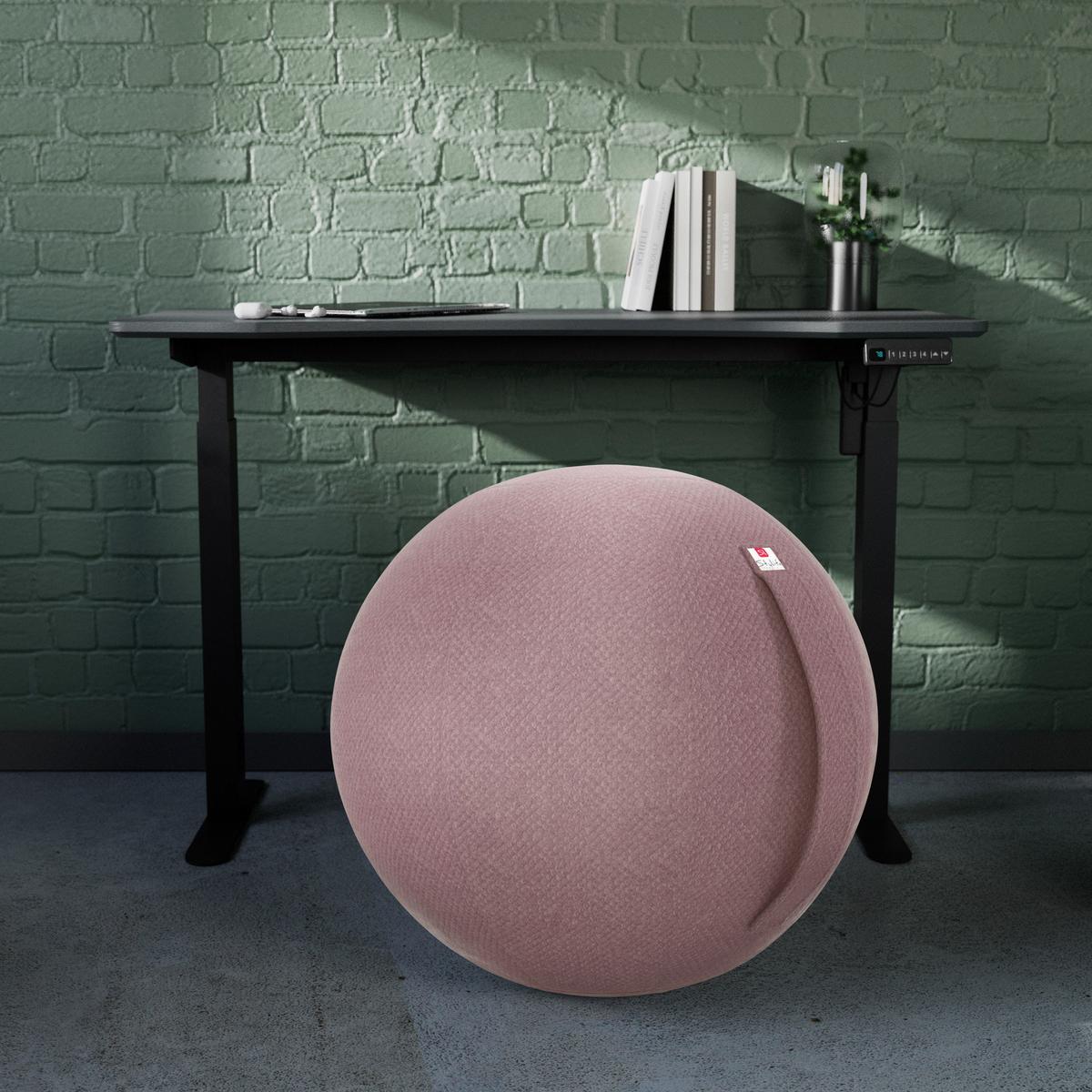 PIŁKA DO SIEDZENIA SCOOBY - brudny róż, Design, tkanina (60/60/60cm) - Stylife