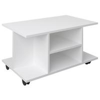 Klubska Miza Findula, Bela, 80x40 - bela, Moderno, umetna masa/leseni material (80/40/40cm) - MID.YOU
