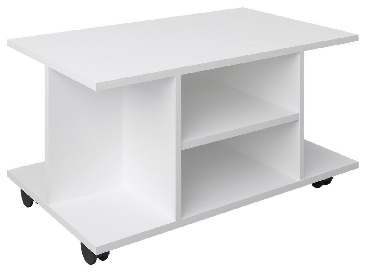 Klubska Miza Findula, Bela, 80x40 - bela, Moderno, umetna masa/leseni material (80/40/40cm) - MID.YOU