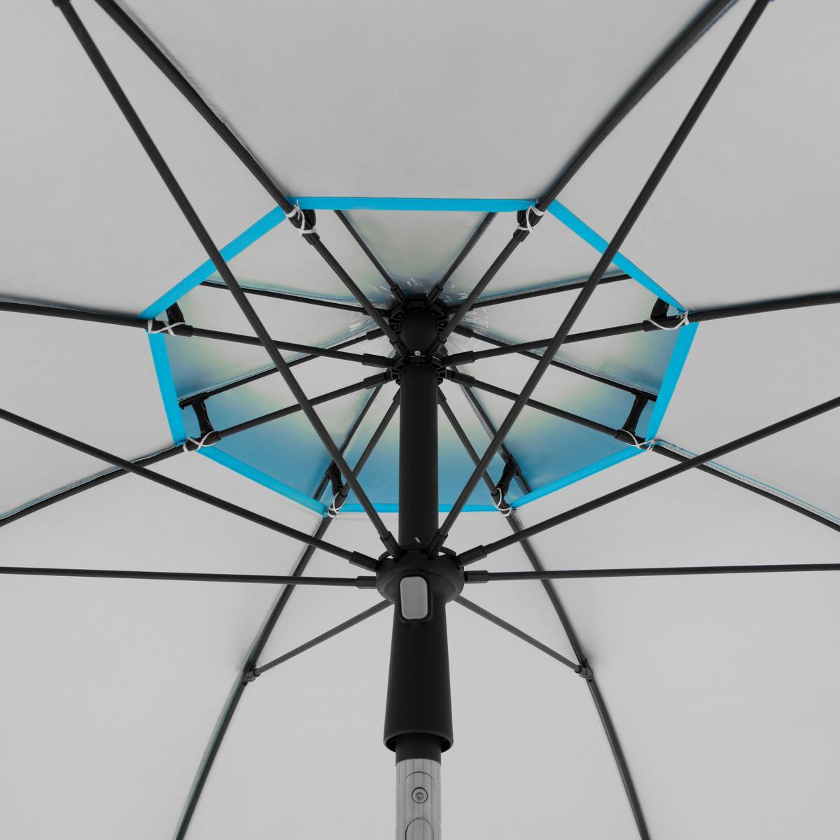 Sonnenschirm GS Windprofi Neo 200 Hellblau/Anthrazit - Anthrazit/Hellblau, KONVENTIONELL, Textil/Metall (200/238cm) - Doppler