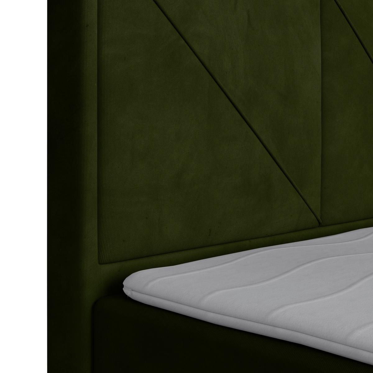 Boxspringbett Bologna ca. 180x200 cm Grün - Grün, MODERN, Holz/Kunststoff (180/200cm) - MID.YOU