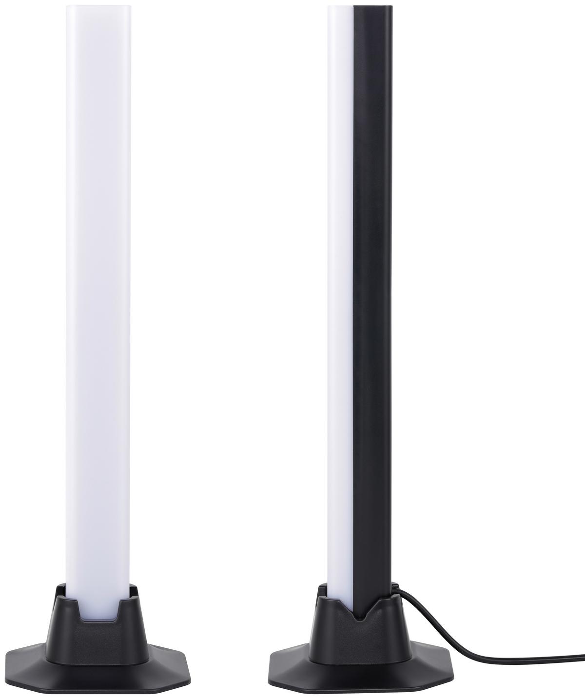 LED Asztali Lámpa Rizi 2db - fekete, Modern, műanyag (9/3/32cm) - Mömax