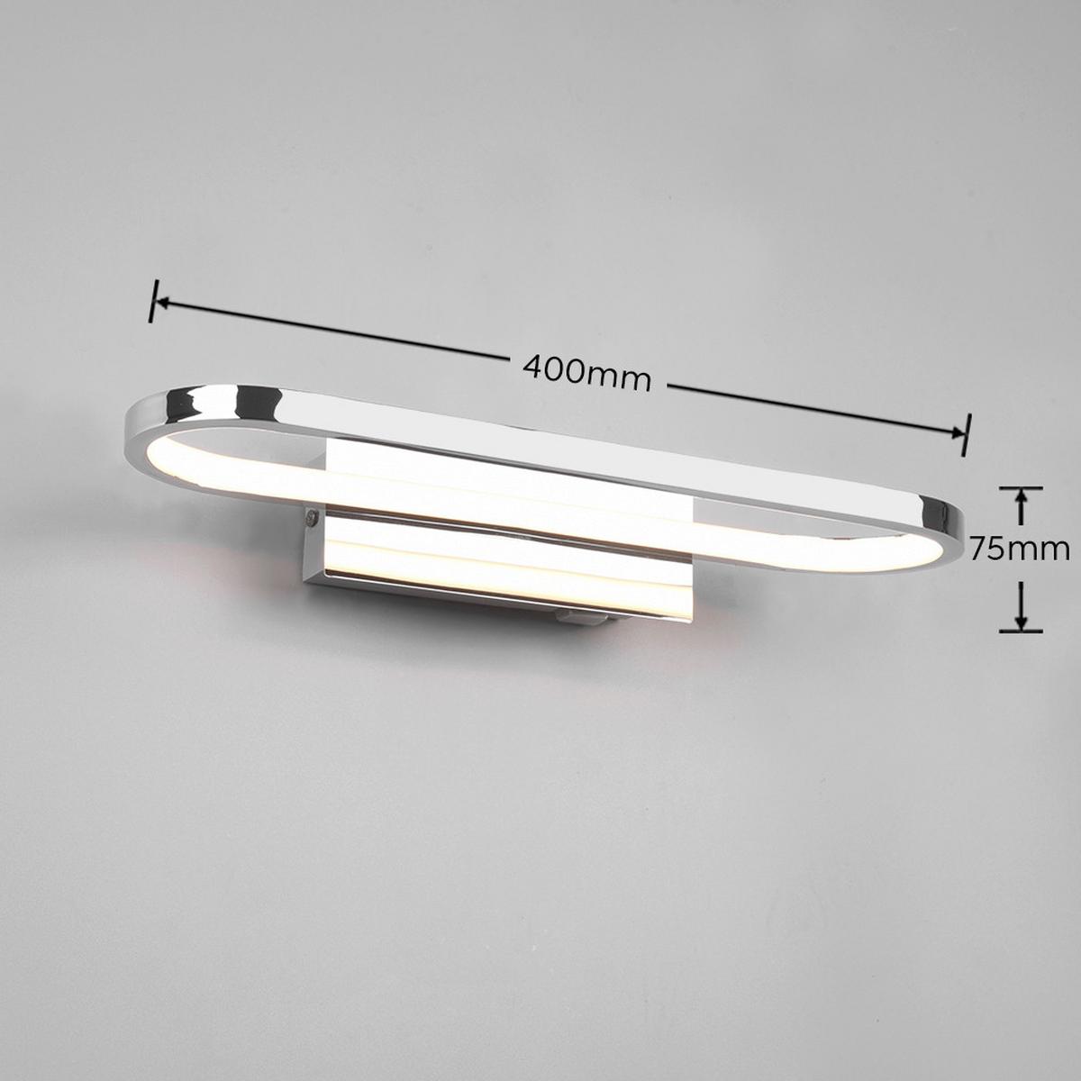 LED-Wandleuchte Gianni in Chromfarben max. 17 Watt - Chromfarben, Basics, Metall (40/14,8/7,5cm) - Trio Leuchten