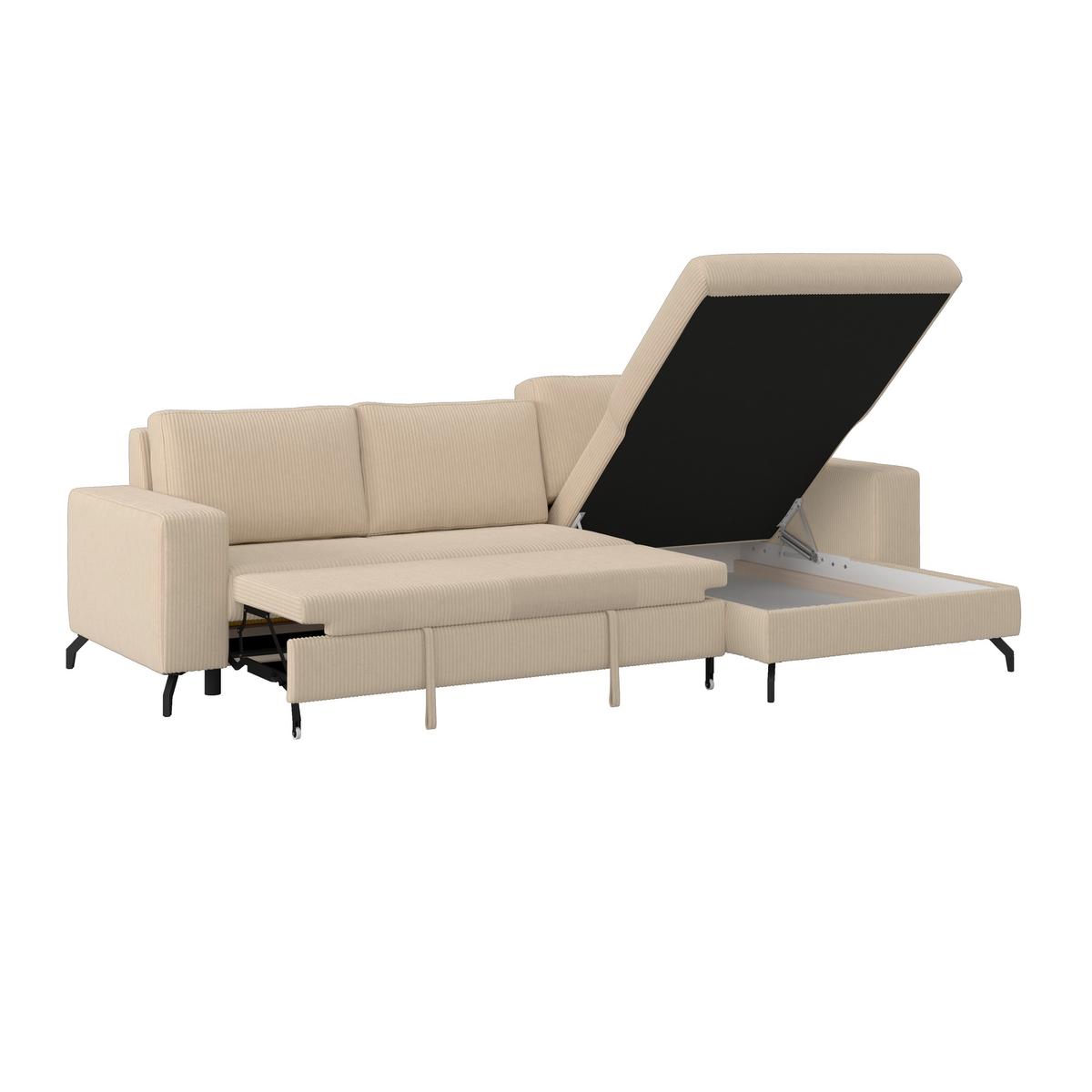 Kutna Garnitura Cloud - krem, Trend, tekstil (290/178cm) - Modern Living