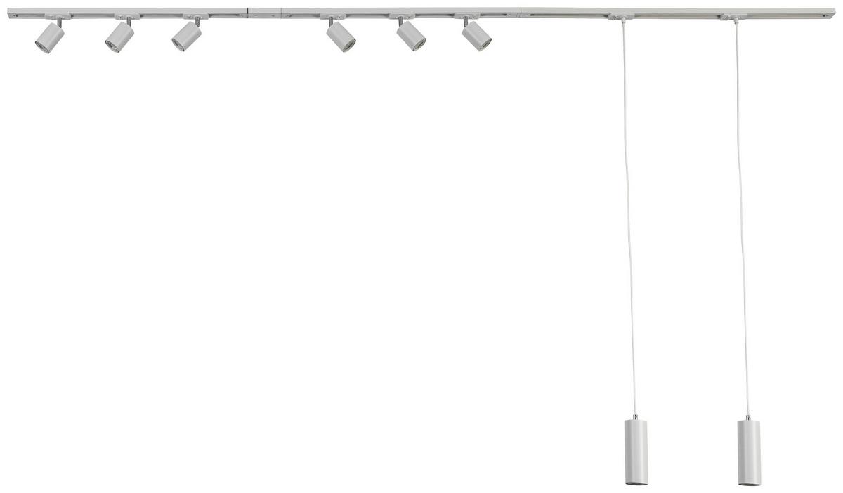 SYSTEM SZYNOWY BINE - biały/kolor chromowy, Trend, tworzywo sztuczne/metal (262cm) - Novel