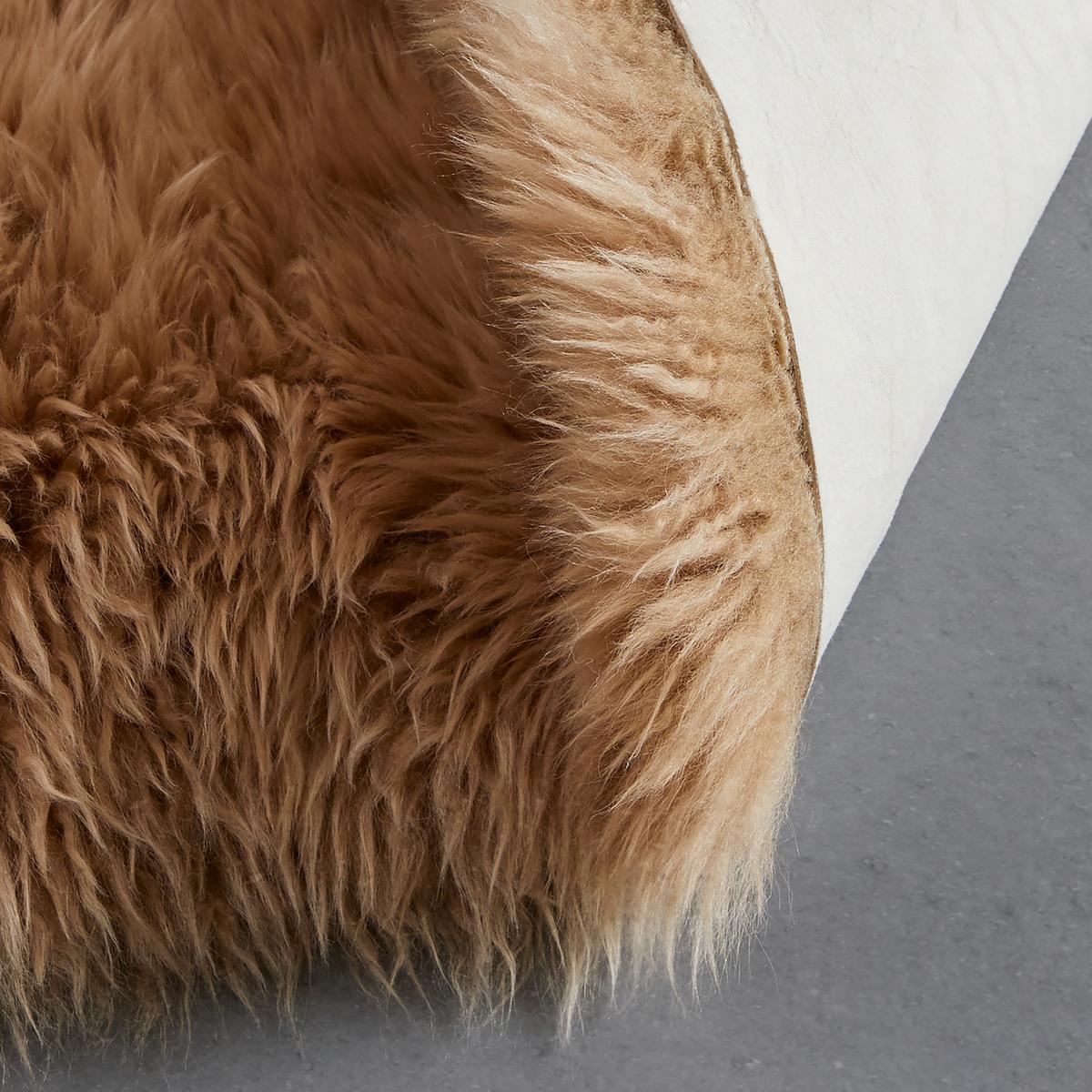 Schaffell Lea in Goldbraun 90x60cm - Goldfarben, Textil (60/90cm) - Modern Living