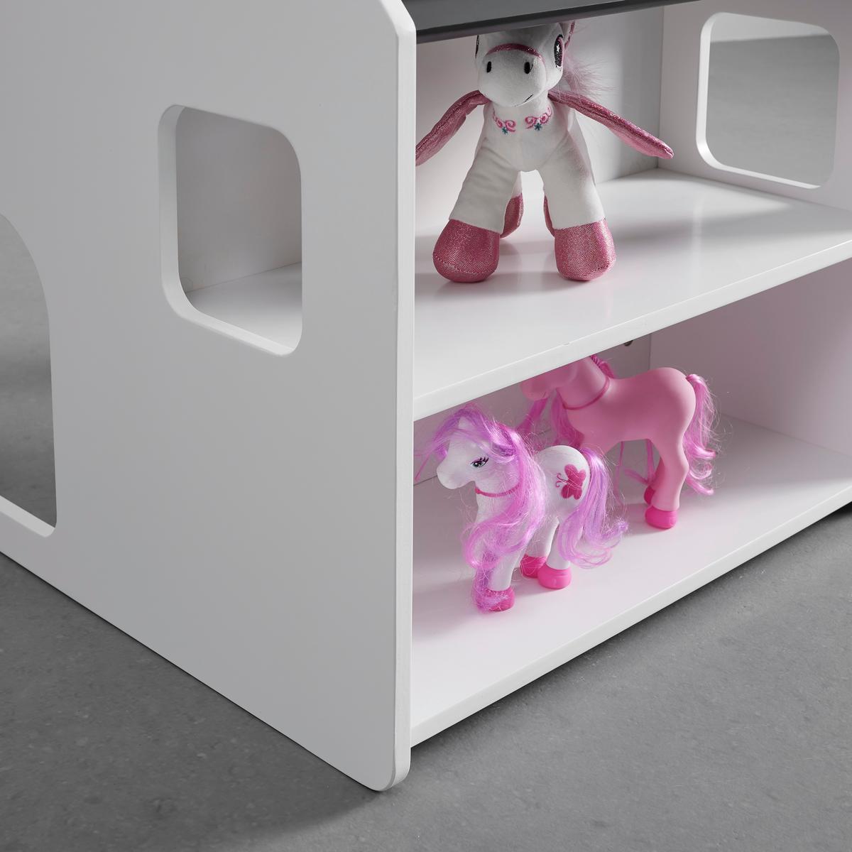 Spielhaus July Weiß MDF - Weiß, MODERN (60/80/60cm) - Bessagi Kids