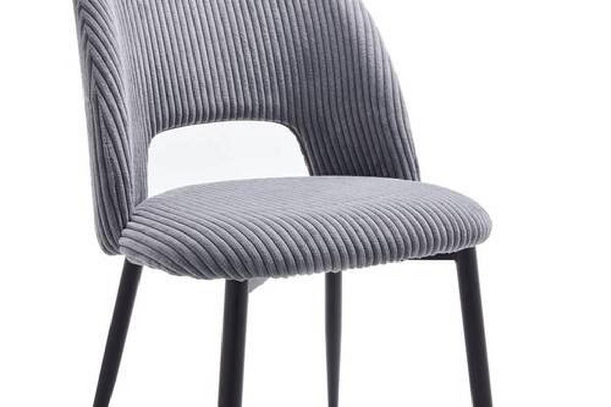 Chaise Zoe Grau - Schwarz/Grau, Lifestyle, Textil/Metall (51/82/57cm) - Mömax