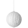 Christbaumkugel Ella Weiß - Weiß, Basics, Kunststoff (8cm)