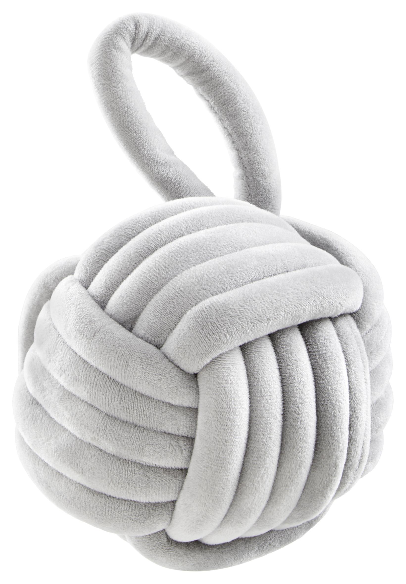Türstopper Knoten in Grau - Grau, Textil (15cm) - Modern Living