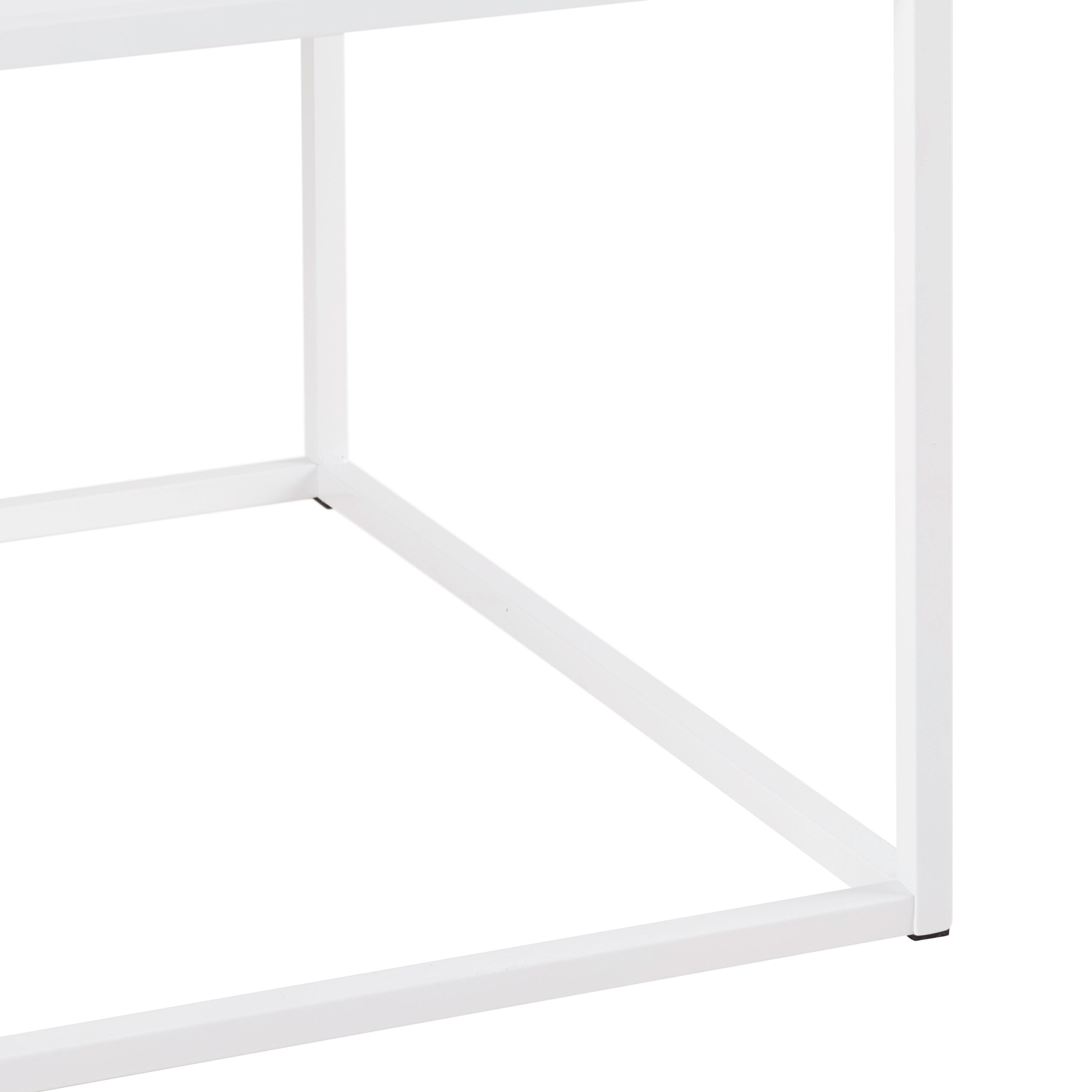 SOFFBORD KUBO -TOP- -BASED- - vit, Modern, metall/trämaterial (60/60/38cm) - Based