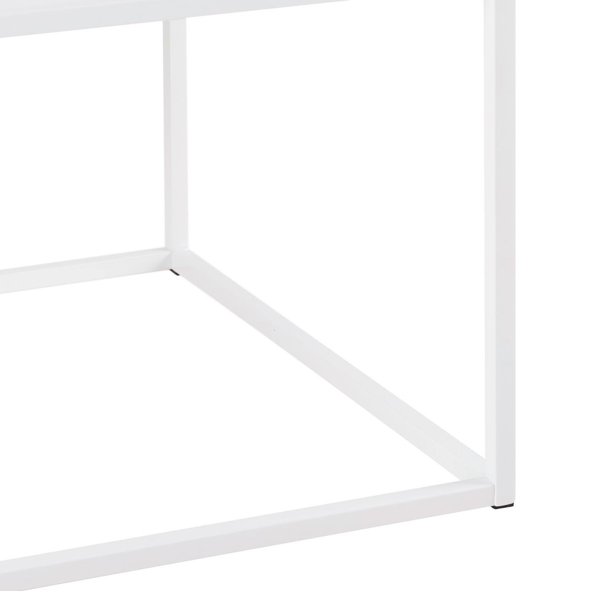 dohányzóasztal fehér KUBO - fehér, Modern, faalapú anyag/fém (60/60/38cm) - Mömax