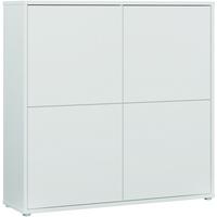 Visoka Komoda Alice, Svetlo Siva - siva/svetlo siva, Moderno, umetna masa/leseni material (124,5/121,5/34,9cm) - Carryhome
