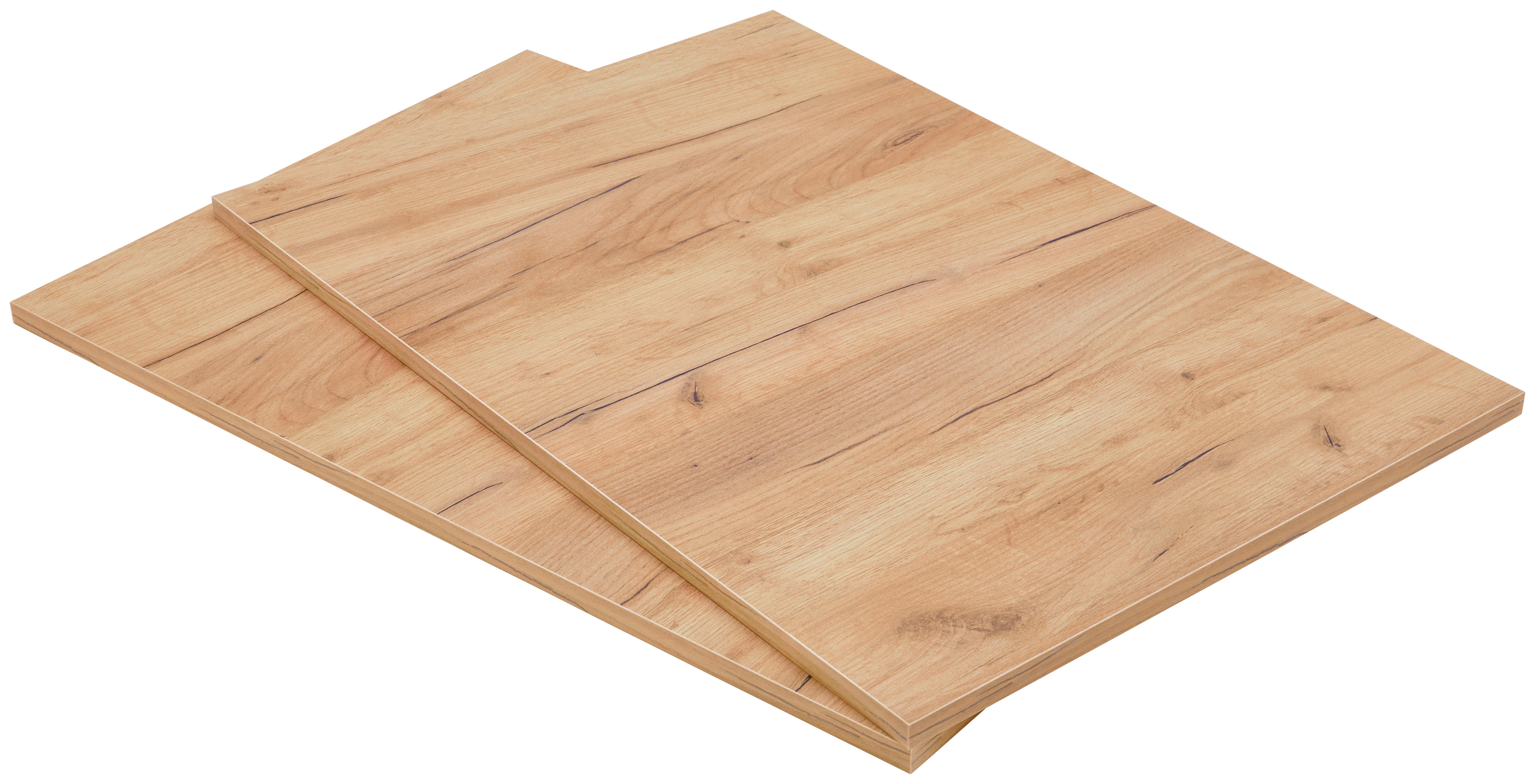 Einlegebodenset in Eichefarben, 2-teilig - Eichefarben, KONVENTIONELL, Holzwerkstoff (80,7/55/1,8cm) - ecoTree