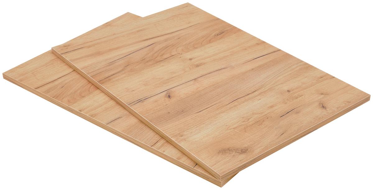 Einlegebodenset in Eichefarben, 2-teilig - Eichefarben, KONVENTIONELL, Holzwerkstoff (80,7/55/1,8cm) - ecoTree