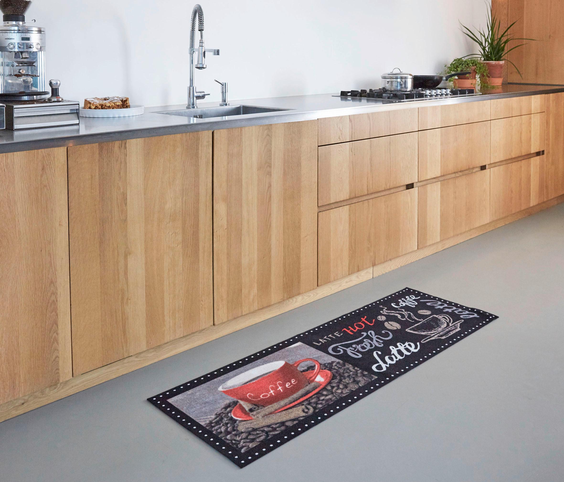 Fußmatte Latte ca. 50x150cm - Anthrazit/Rot, MODERN, Textil (50/150cm) - Modern Living