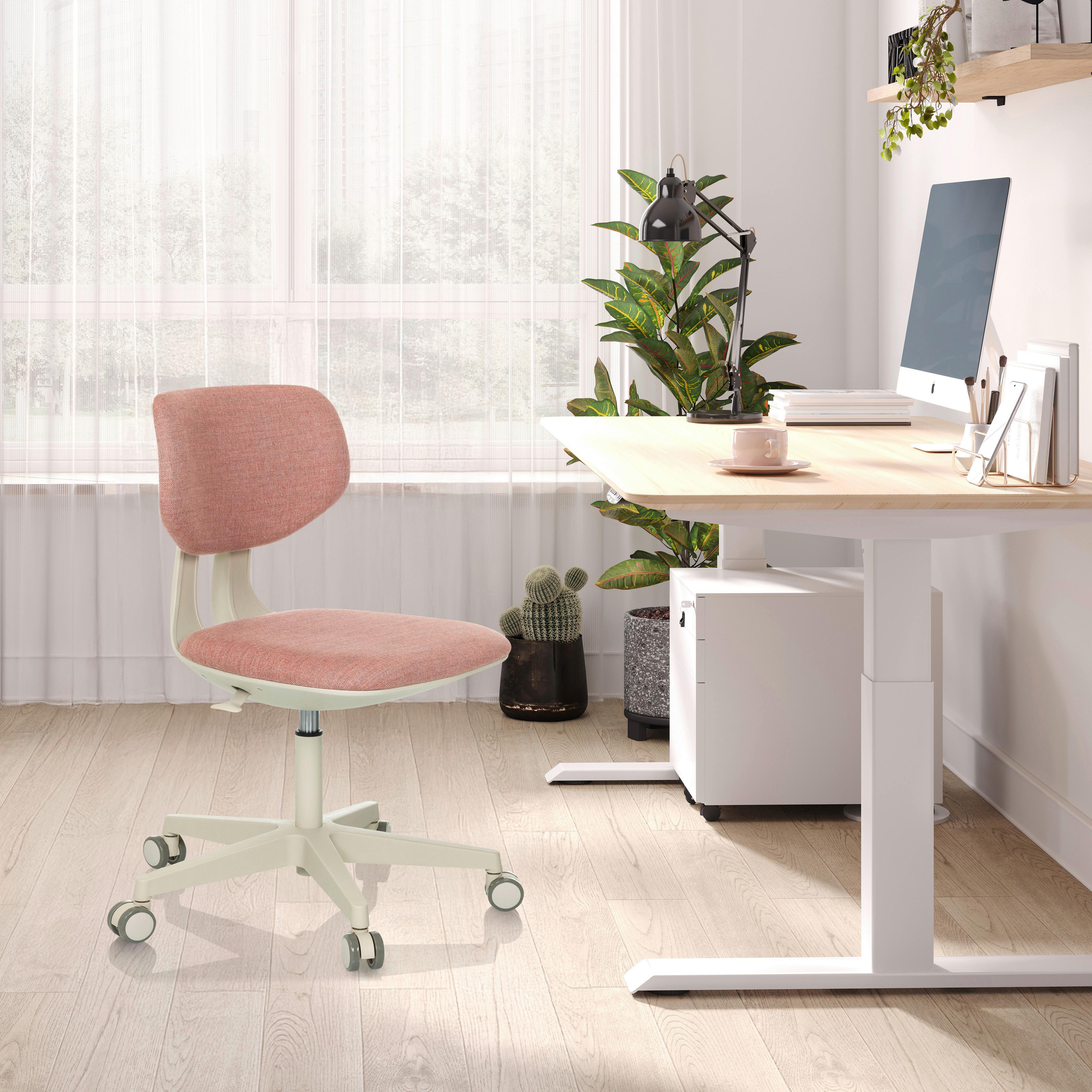 Otroški Vrtljivi Stol Kid Classic, Roza - roza/sivobela, Moderno, umetna masa/tekstil (51/72 - 87/51cm) - MID.YOU