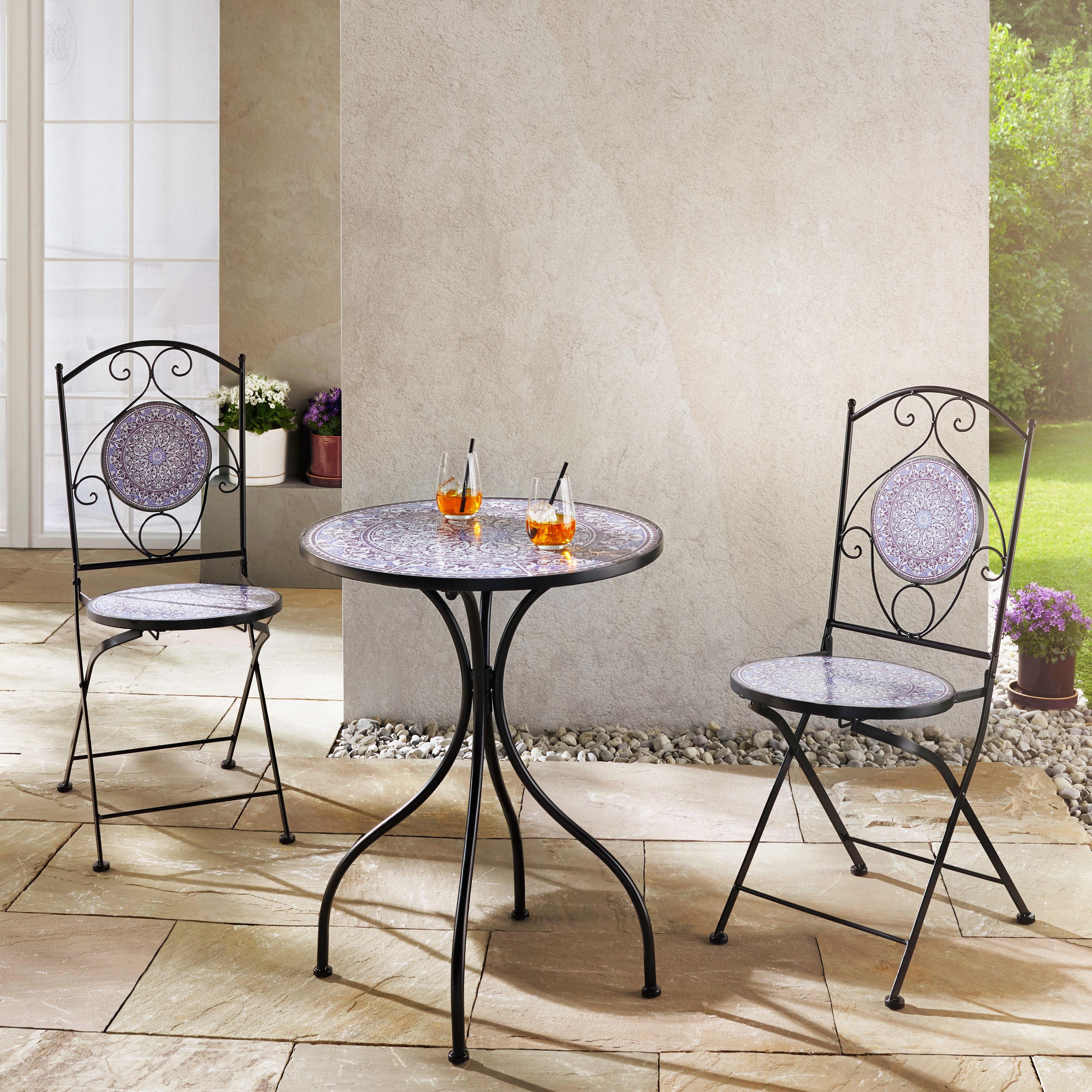 Gartenstuhl Flora in Multicolor - Multicolor, MODERN, Stein/Metall (38/92/46cm) - Bessagi Garden