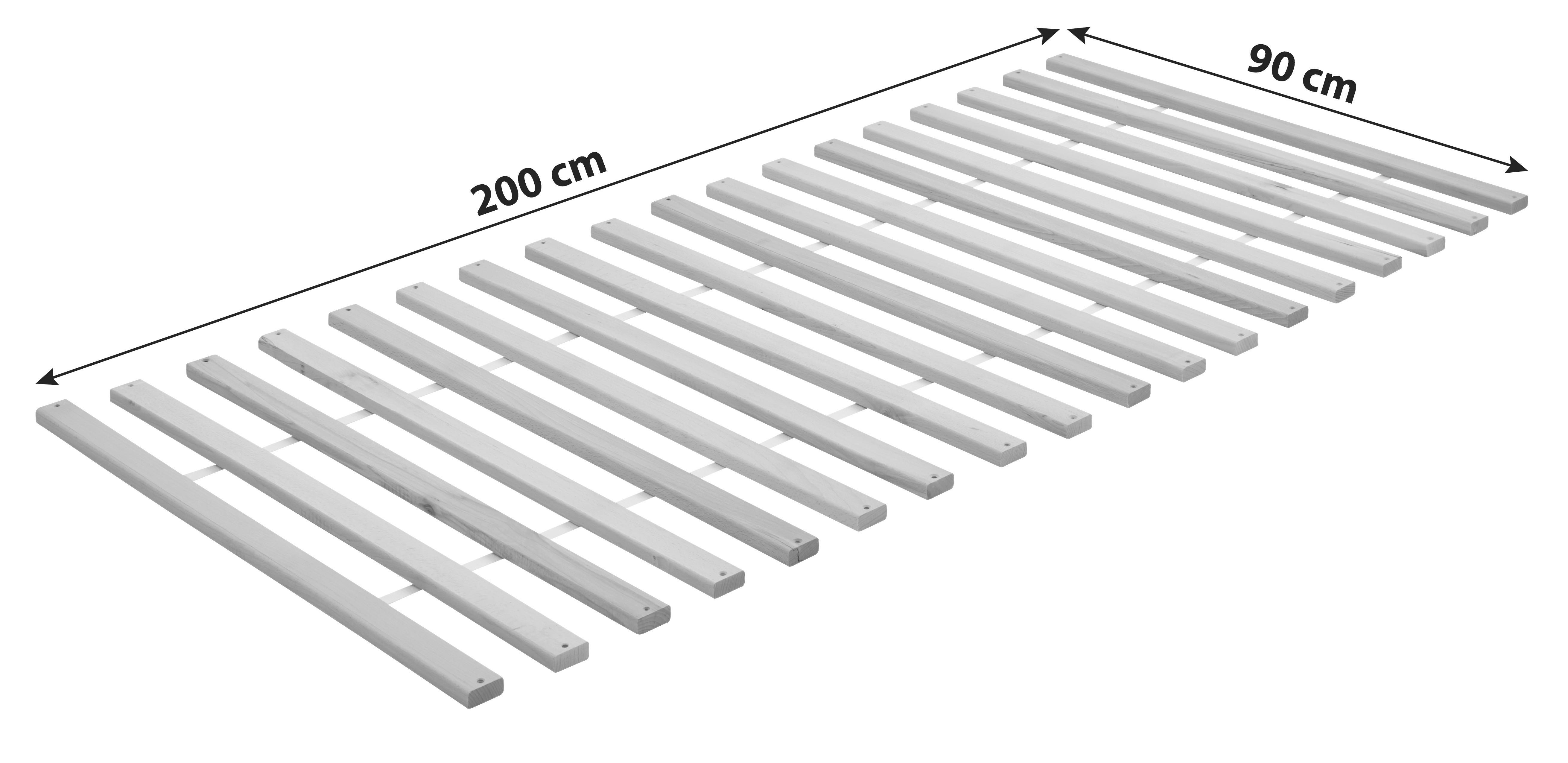 Letvena Podlaga V Roli Lupo 2, 90x200 - barve bukve, Konvencionalno, les (90/200cm)