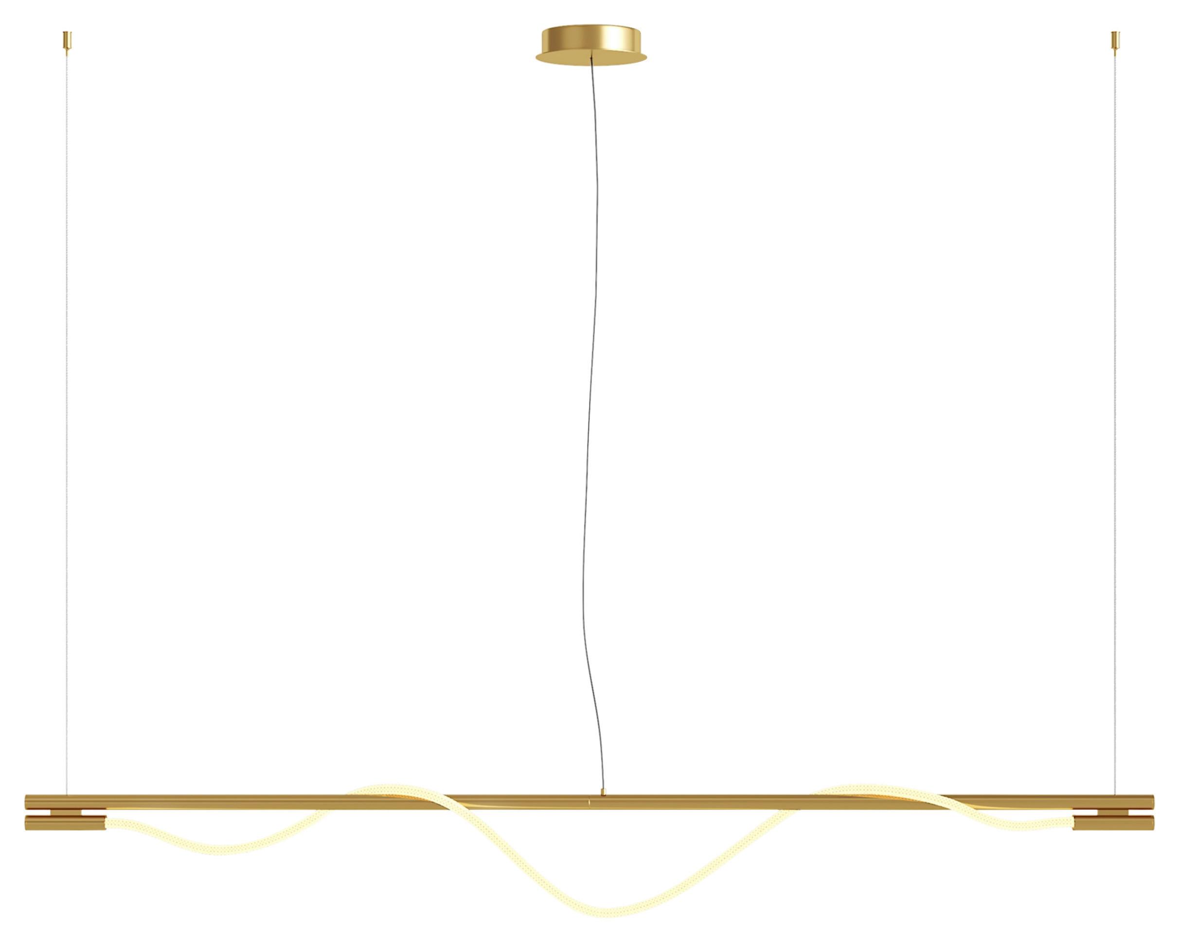 Pendelleuchte Tau Goldfarben max. 21 Watt - Goldfarben, Basics, Kunststoff/Metall (18/150/180cm) - MAYTONI