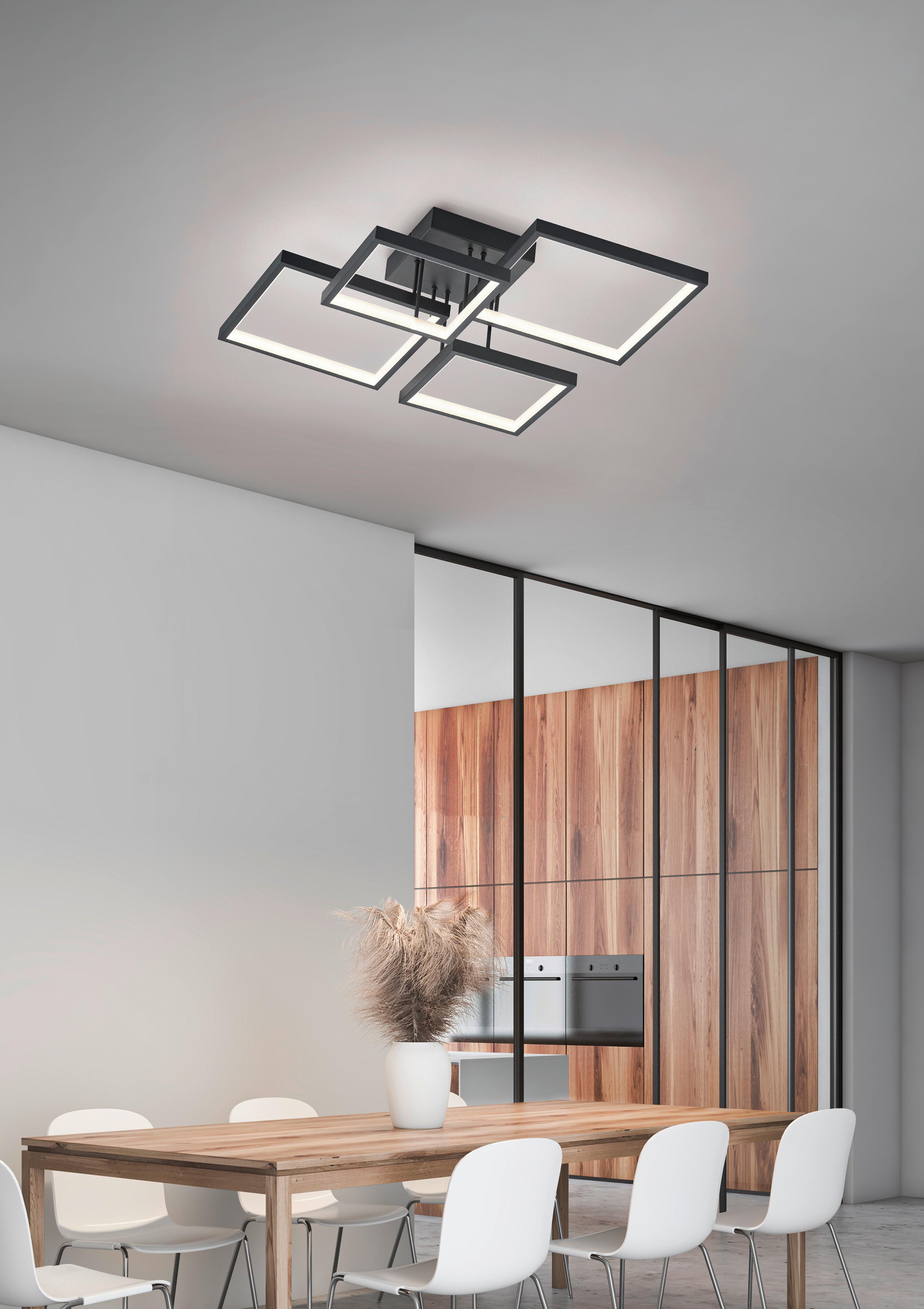 LAMPA SUFITOWA LED 627710432 SORRENTO - czarny/biały, Basics, tworzywo sztuczne/metal (52,5/16,0/52,5cm) - Trio Leuchten