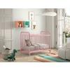 Gitterbett Bronxx ca. 60x120 cm Pink Matt - Pink, ROMANTIK / LANDHAUS, Metall (60/120cm) - Vipack