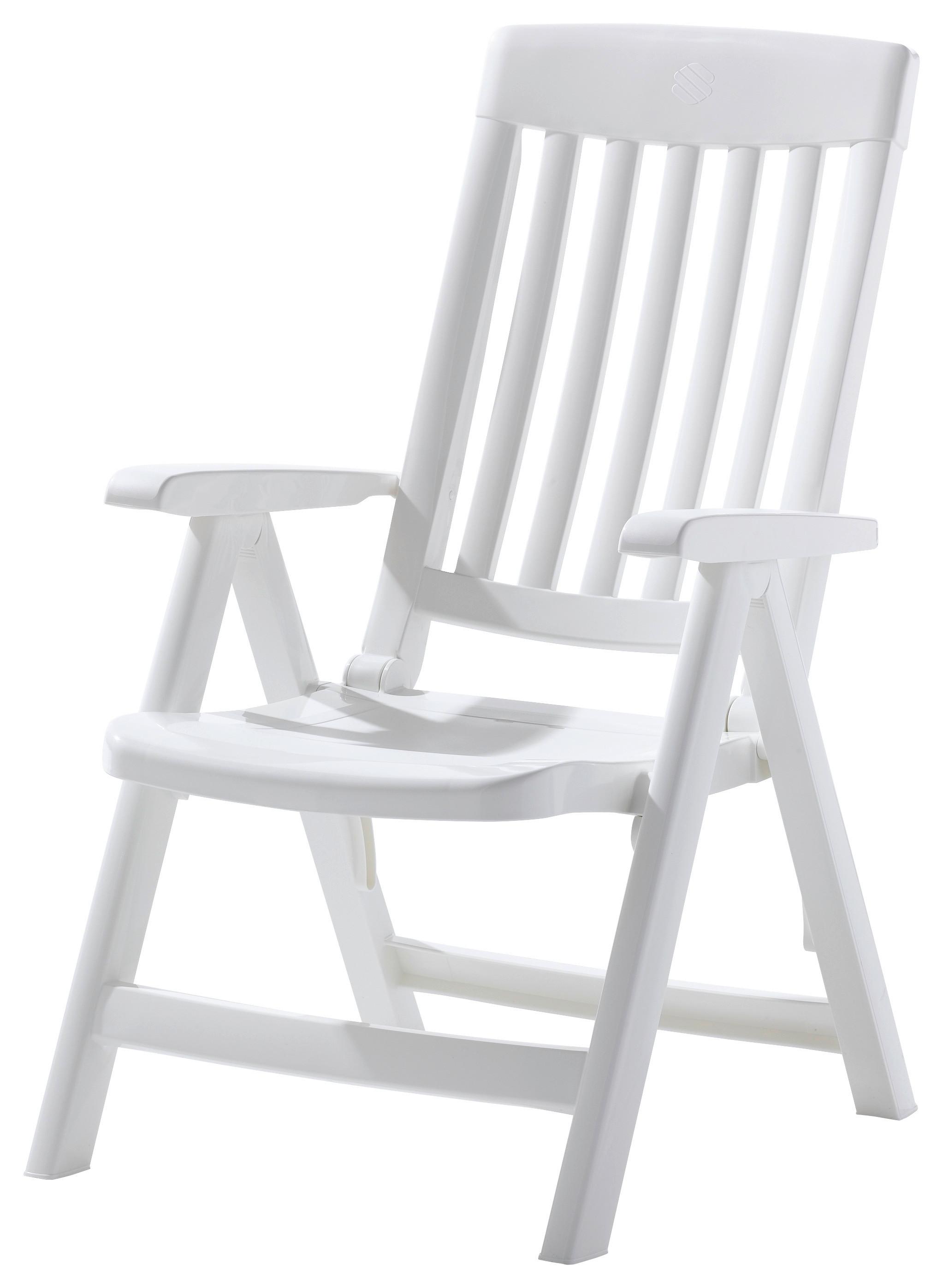 Gartenstuhl-Set Palma Weiß Kunststoff klappbar - Weiß, KONVENTIONELL, Kunststoff (46,5/111/50cm) - Sieger