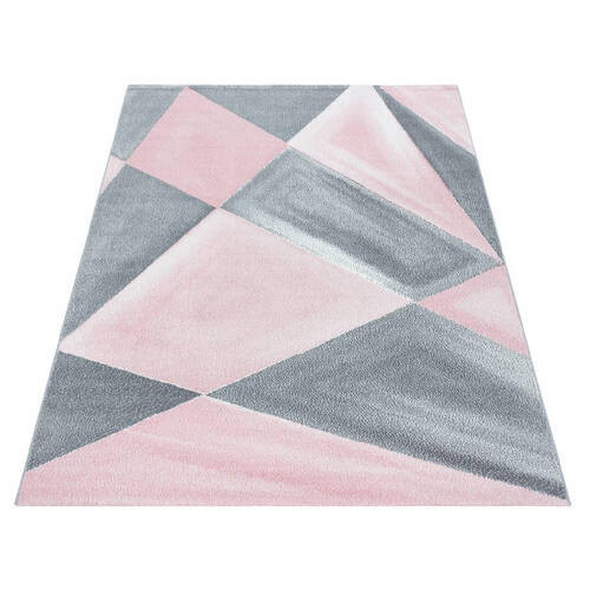 Webteppich Beta Pink ca. 140x200cm - Pink, Basics, Textil (140/200cm) - Novel