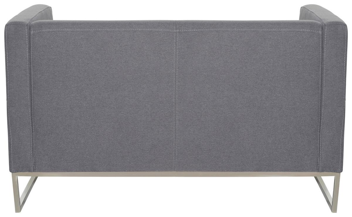 Dvosed Barbados, Siva - srebrne barve/temno siva, Moderno, kovina/tekstil (122/71/72cm) - MID.YOU