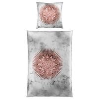 POŚCIEL JB 484 - biały/szary, tkanina (135/200cm) - Novel