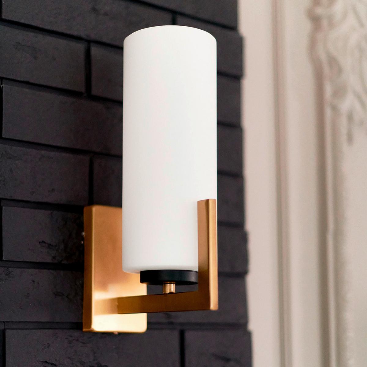 WANDLEUCHTE FORTANO - Messingfarben, Trend, Glas/Metall (10/31/18,5cm) - MAYTONI