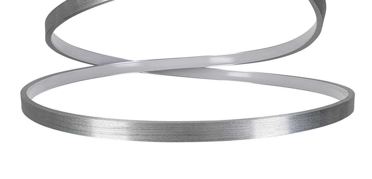 LED-Hängeleuchte Silvi Alufarben max. 40 Watt - Alufarben, MODERN, Kunststoff/Metall (50/120cm) - Mömax