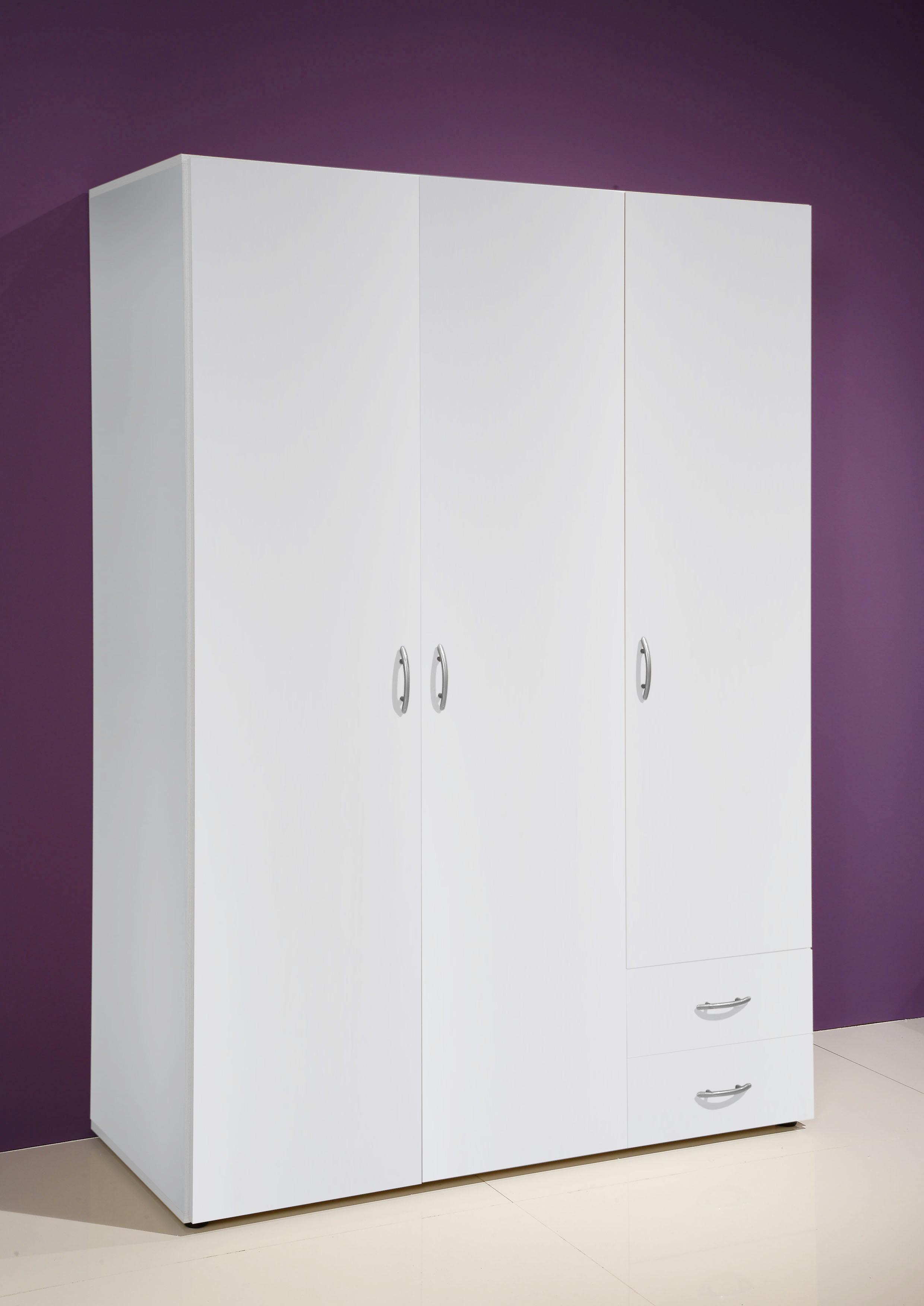 Omara S Klasičnimi Vrati Base 3 - oreh/srebrna, Konvencionalno, umetna masa/leseni material (120,7/176/51,1cm) - Modern Living