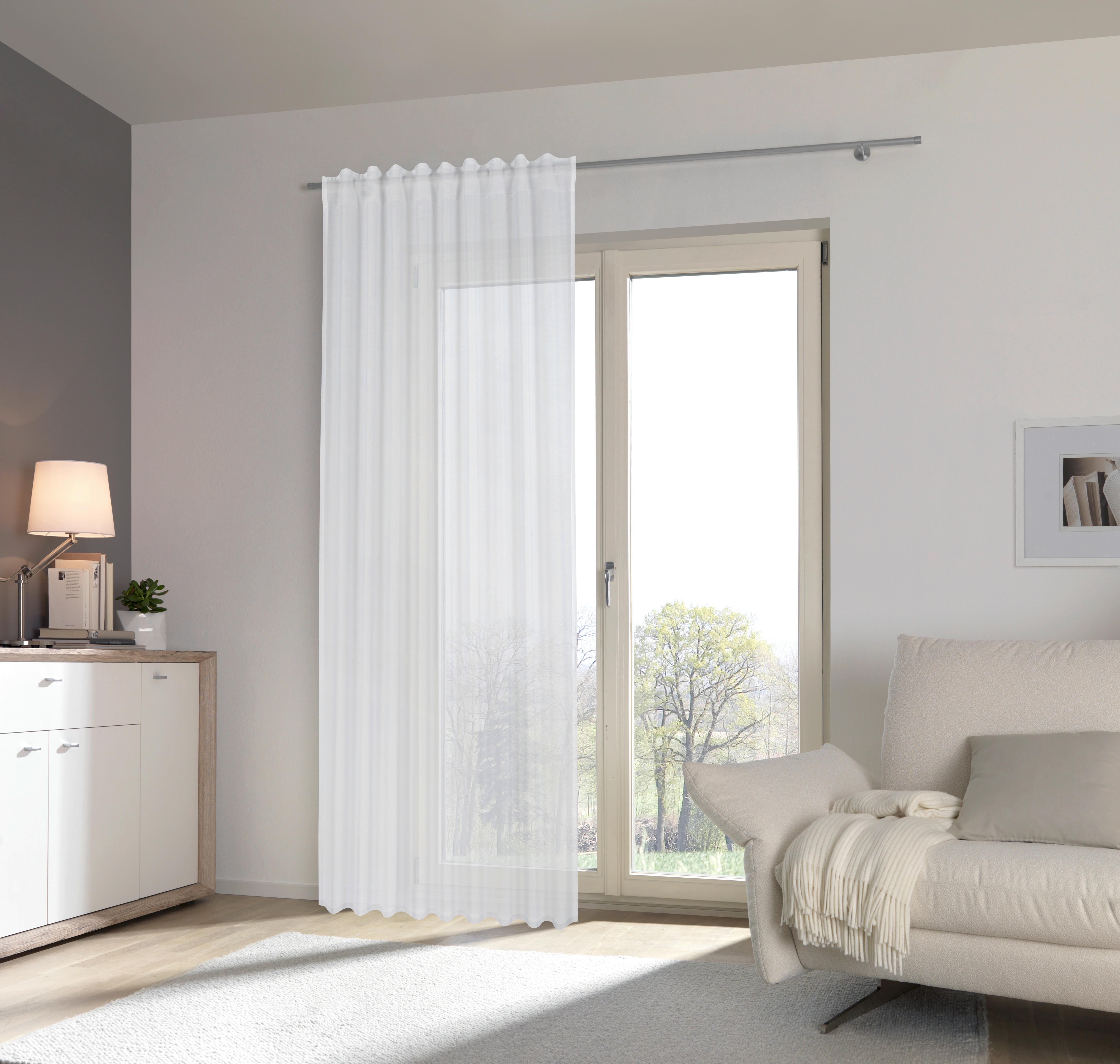 ZASŁONA GOTOWA BATIST - biały, Konventionell, tkanina (140/245cm) - Esposa